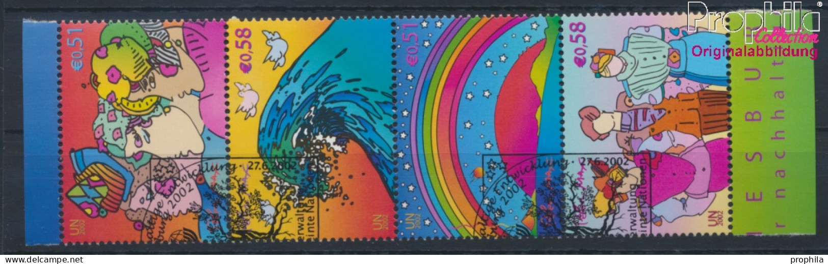 UNO - Wien 367-370 Viererstreifen (kompl.Ausg.) Gestempelt 2002 Nachhaltige Entwicklung (10044982 - Used Stamps
