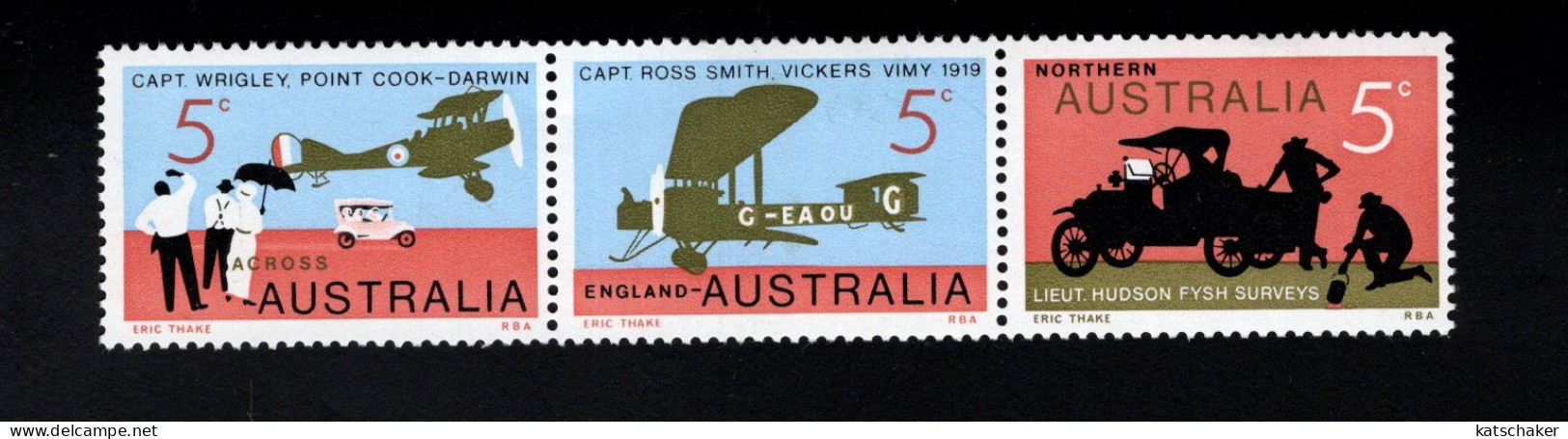 1754713090 1969 SCOTT 470A (XX)  POSTFRIS MINT NEVER HINGED  -  470 FIRST STAMP OF HORIZON. STRIP - Otros & Sin Clasificación