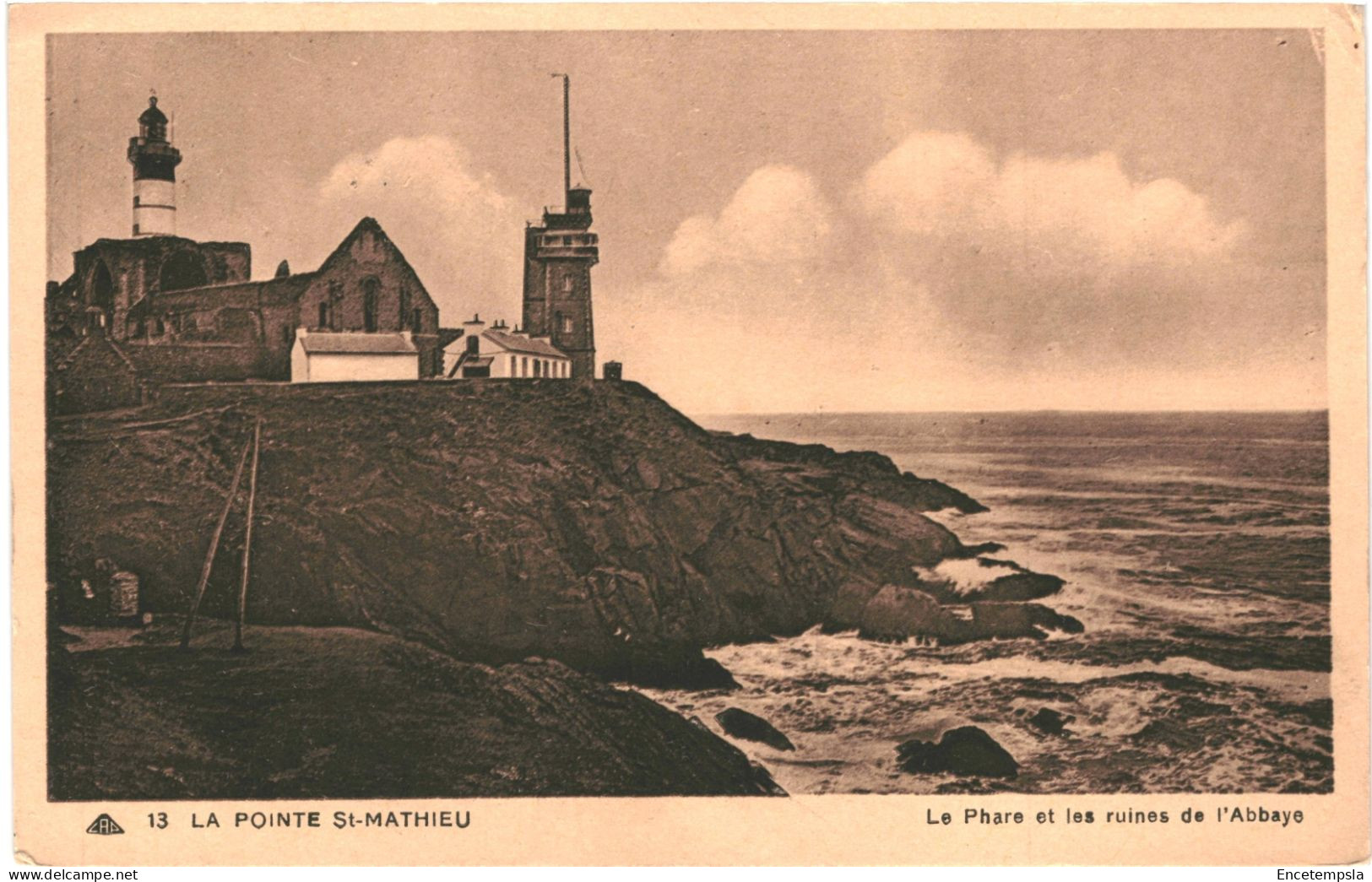 CPA  Carte Postale France  Pointe De Saint-Mathieu  Phare Et Ruines De L'Abbaye VM66172 - Plougonvelin