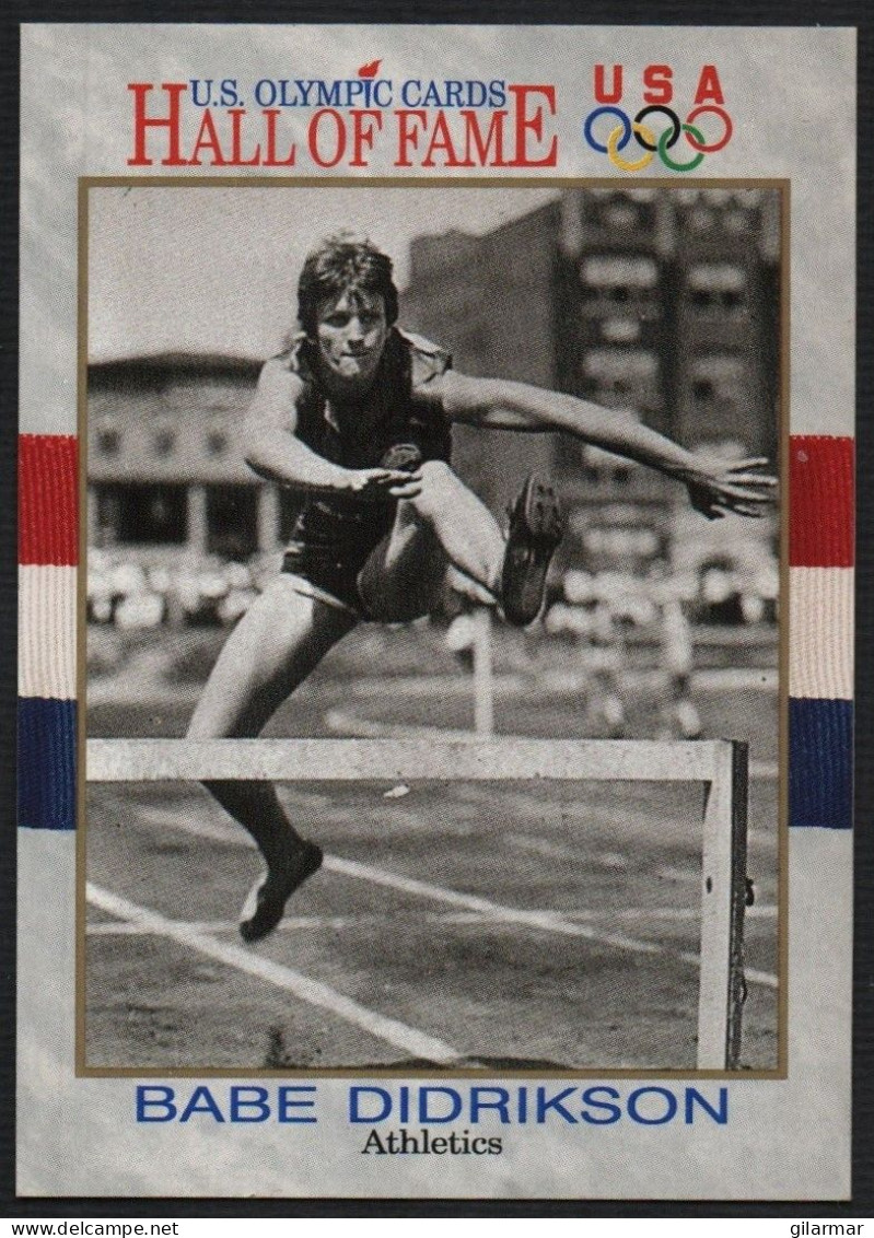 UNITED STATES - U.S. OLYMPIC CARDS HALL OF FAME - ATHLETICS - BABE DIDRIKSON - # 6 - Tarjetas