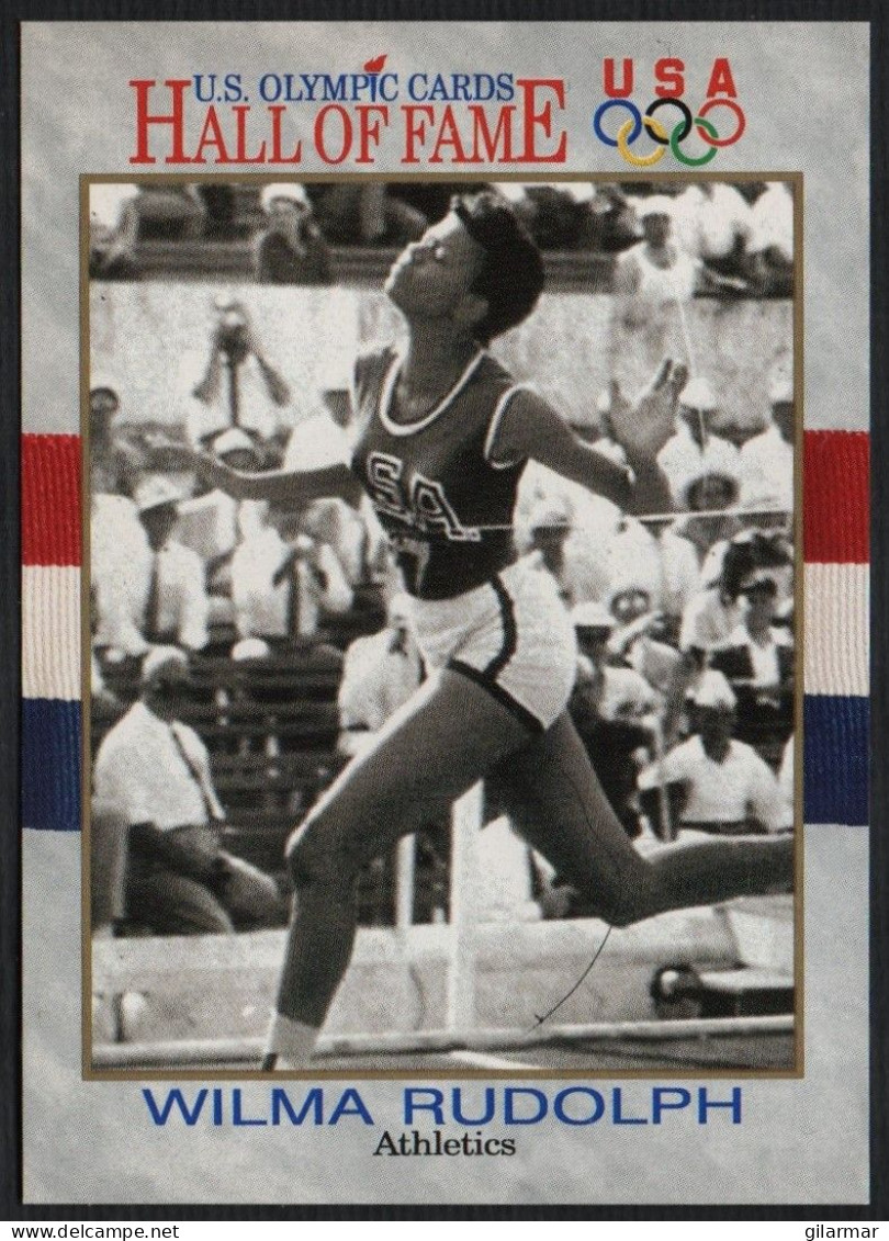 UNITED STATES - U.S. OLYMPIC CARDS HALL OF FAME - ATHLETICS - WILMA RUDOLPH - SPEED RACES - # 7 - Tarjetas