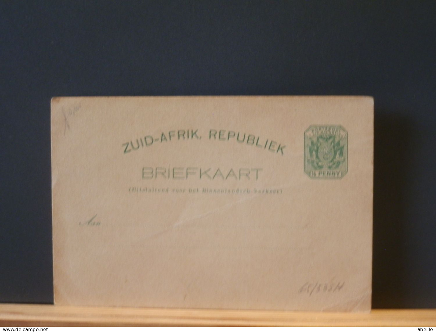 65/535H     CP   ZUID-AFRIK. REPUBLIEK  XX - Nouvelle République (1886-1887)