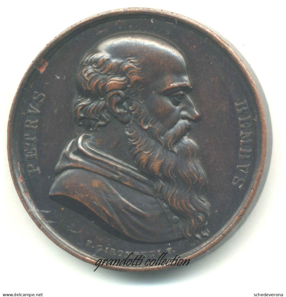 PETRUS BEMBUS CARDINALE 1850 MEDAGLIA PIETRO GIROMETTI - Firma's