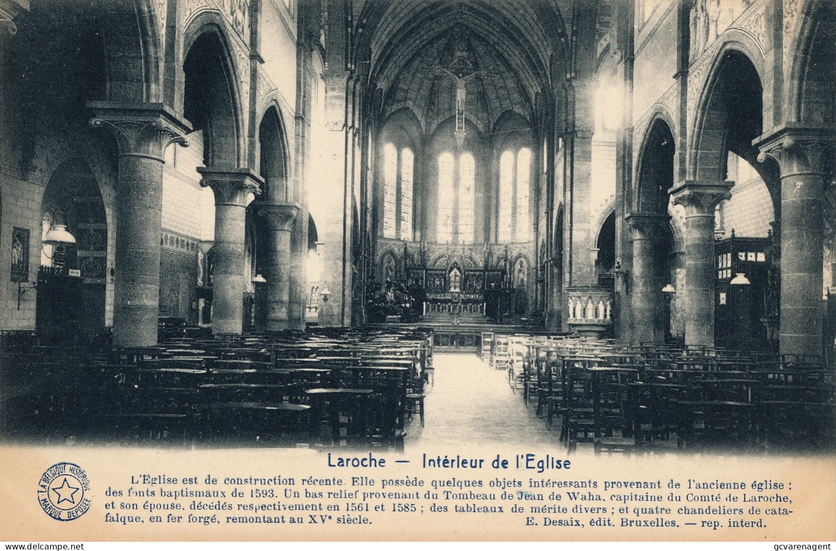 LAROCHE     INTERIEUR DE EGLISE   2 SCANS - La-Roche-en-Ardenne