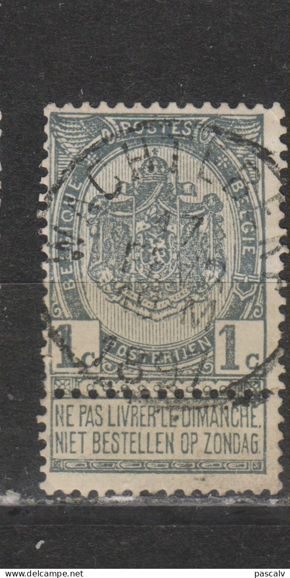 COB 53 Oblitération Centrale WACHTEBEKE - 1893-1907 Armoiries