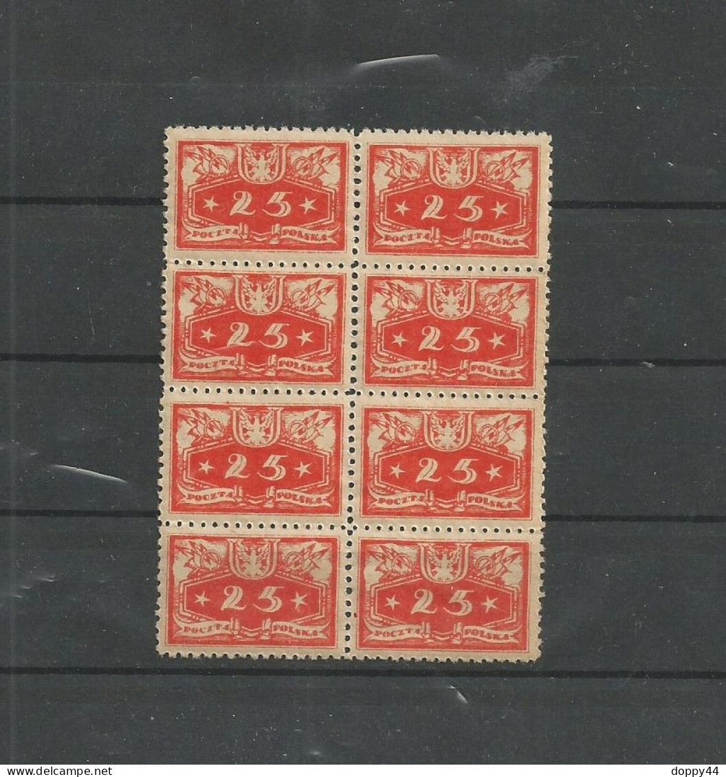 POLOGNE TIMBRE DE SERVICE N°5  BLOC DE 8 NEUF. - Unused Stamps