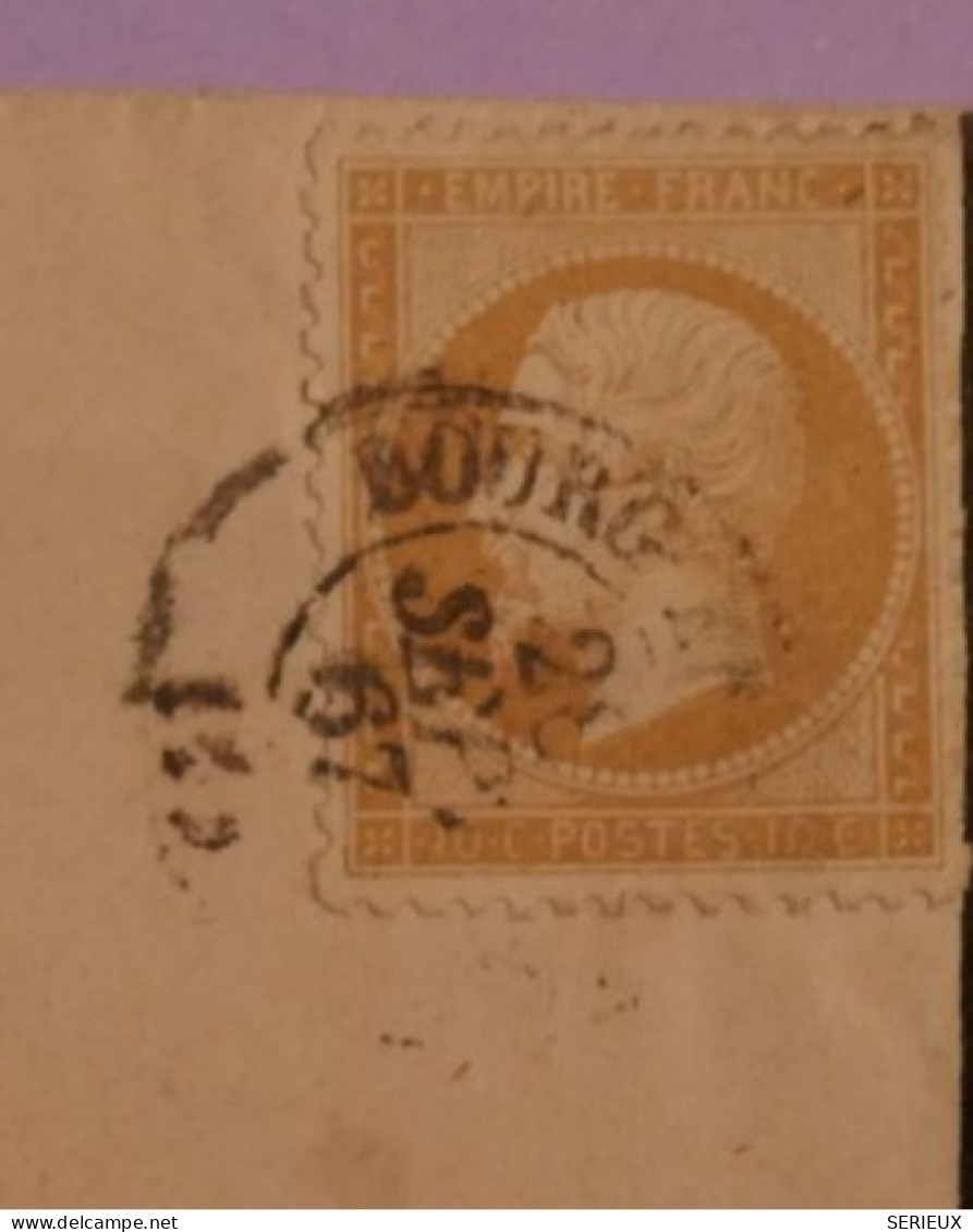 BQ17 FRANCE BELLE LETTRE  1867  PARIS  A VOUNAS .  CHATEAU DE ST PULGENT   +NAP.  10C +AFF. INTERESSANT++ ++ - 1862 Napoléon III