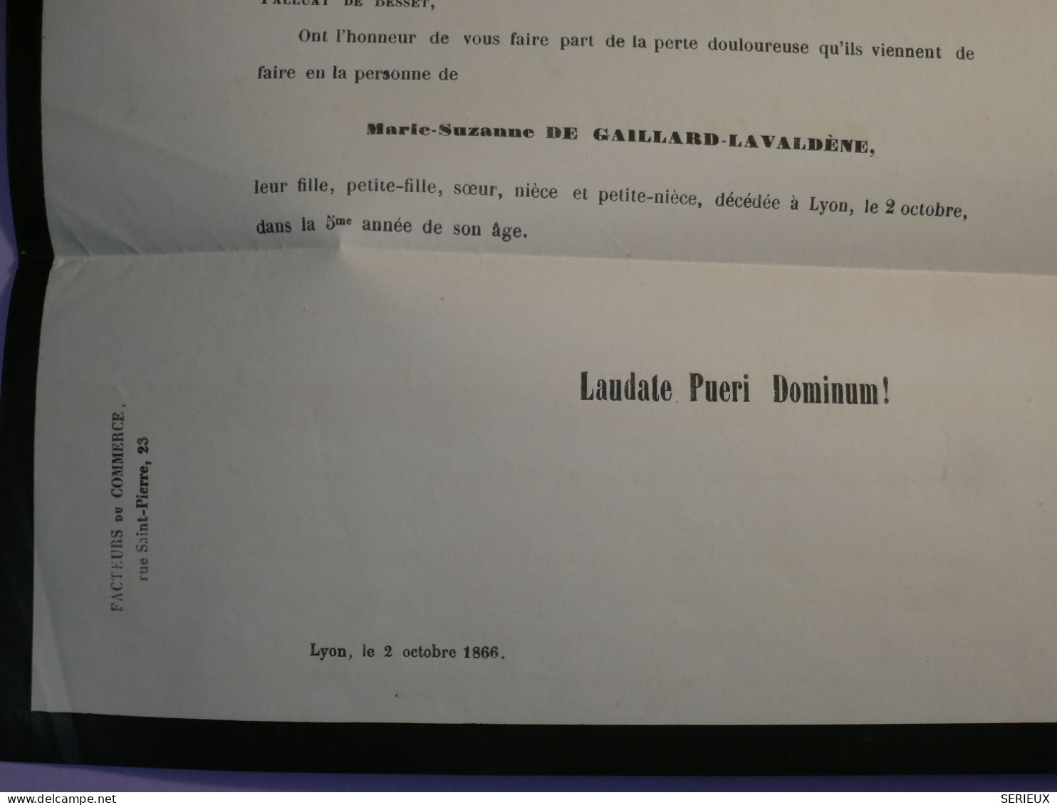 BQ17 FRANCE BELLE LETTRE  1866 LYON   A VOUNAS .  CHATEAU DE ST PULGENT   +NAP.  10C +AFF. INTERESSANT++ ++ - 1862 Napoléon III