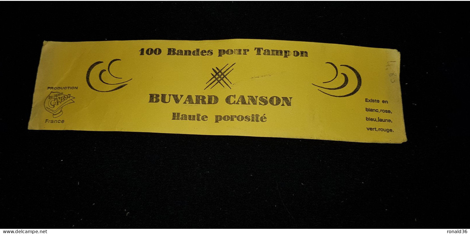 BUVARD Papier CANSON France , Pour Matériel De Bureau , BANDE POUR TAMPON Haute Porosité Couleur Jaune - C