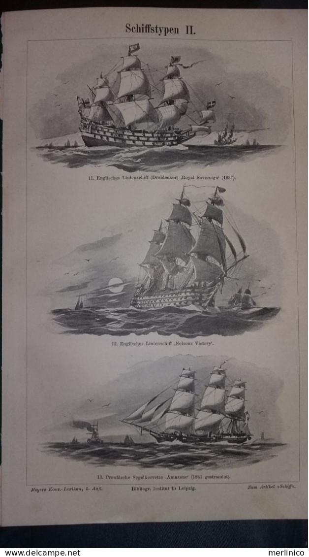 Ships, Illustration, Schiffstypen - Grossdrucke