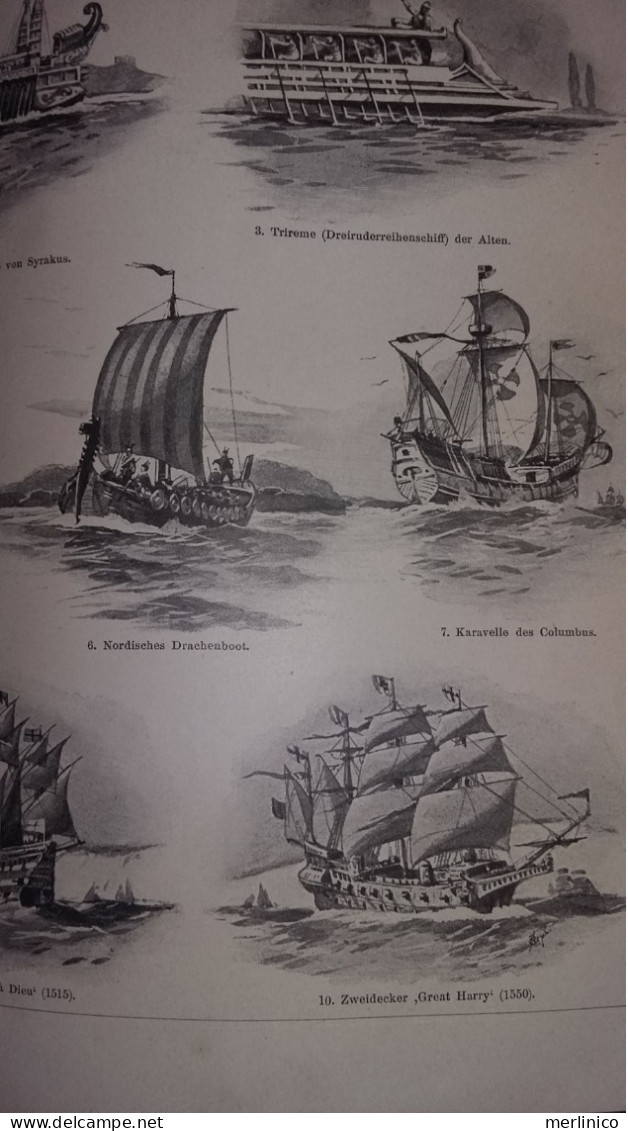 Ships, Illustration, Schiffstypen - Kunstdrukken