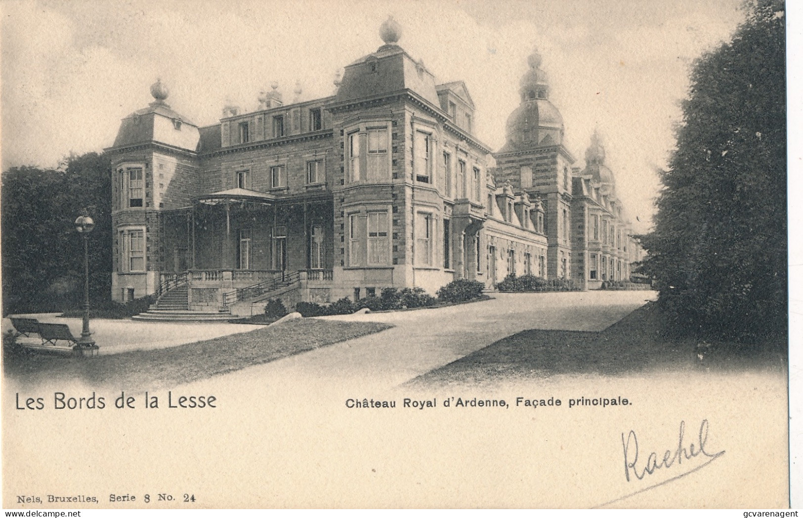 LES BORDS DE LA LESSE   CHATEAU ROYAL D'ARDENNE - FACADE PRINCIPALE          2 SCANS - Houyet