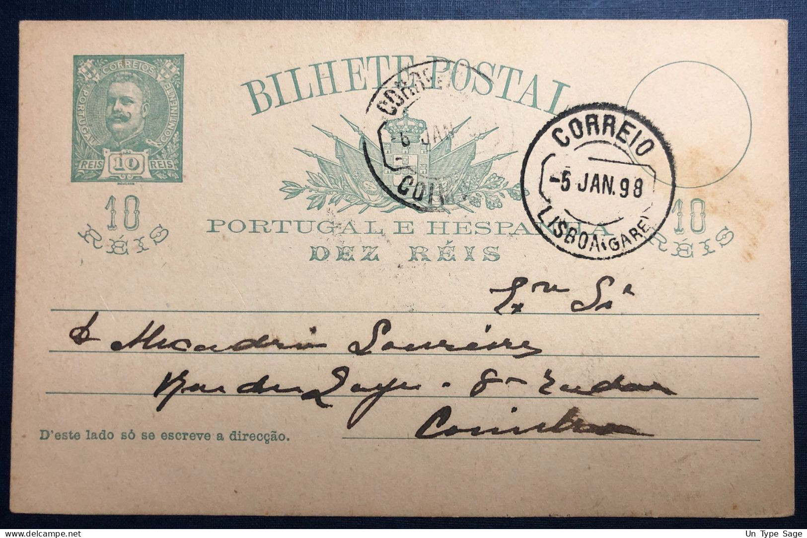 Portugal, Entier Carte Postale De Lisbonne 5.1.1898 - (N548) - Postwaardestukken