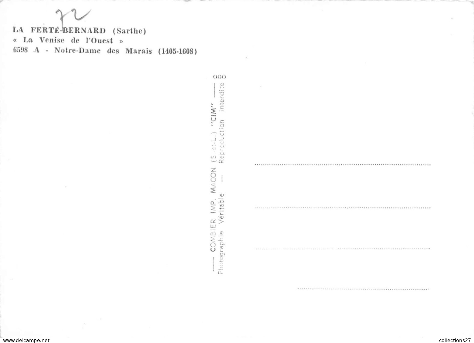 72-LA-FERTE-BERNARD- LA VENISE DE L'OUEST- NOTRE DAME DES MARAIS - La Ferte Bernard