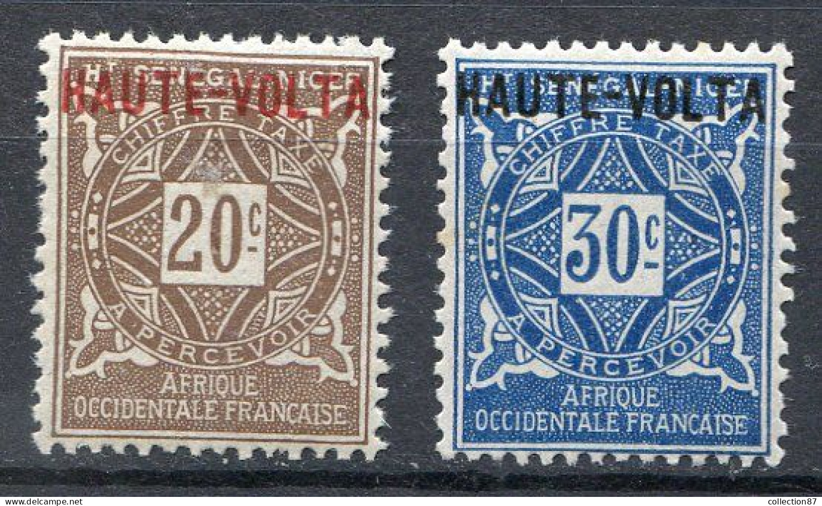 02-TOM2 < HAUTE VOLTA < TAXE N° 4 + 5 ** Neuf Luxe ** MNH - Segnatasse