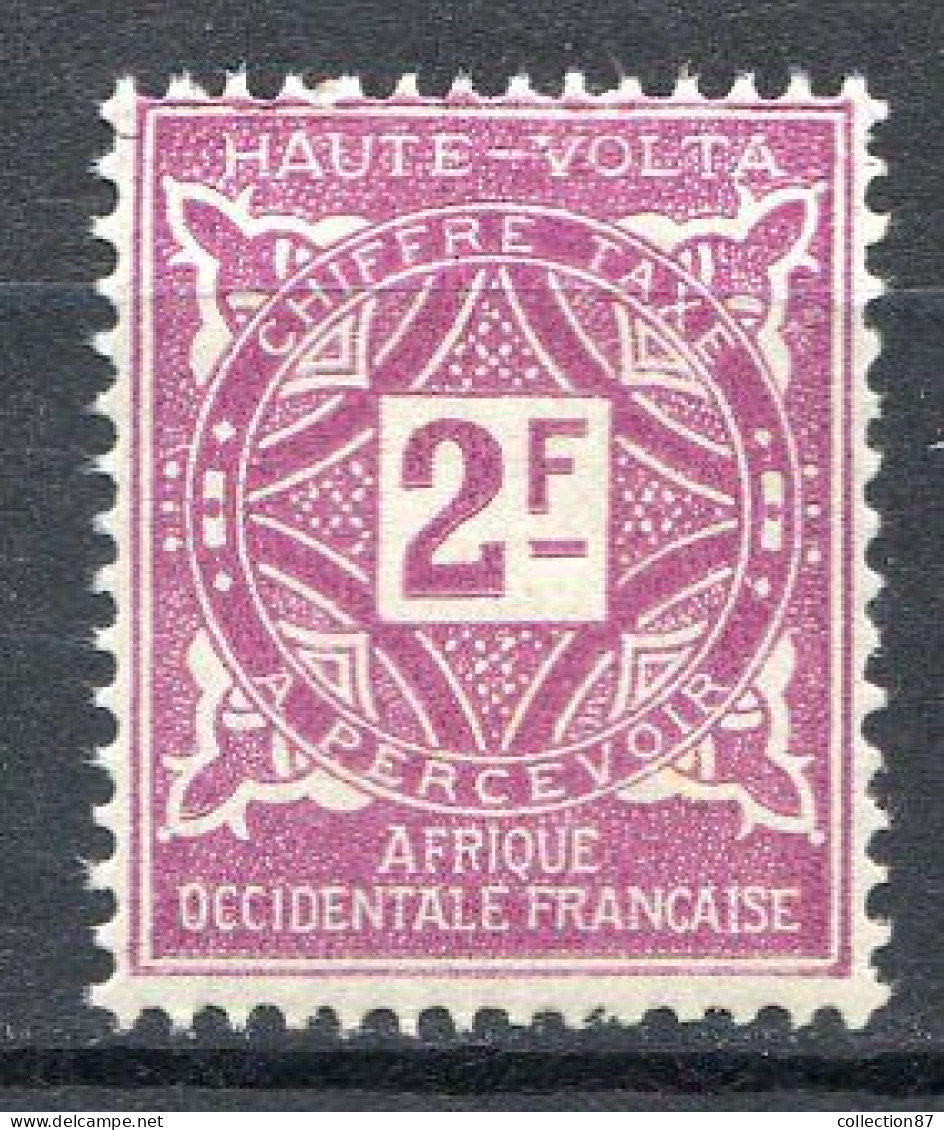 02-TOM2 < HAUTE VOLTA < TAXE N° 19 ** Neuf Luxe Gomme Coloniale ** MNH - - Portomarken