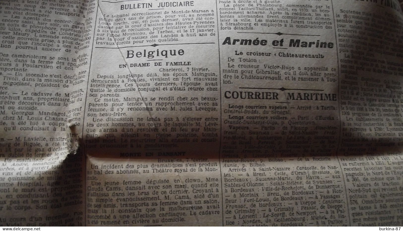 Le PETIT PARISIEN, journal, Fevrier v1910, Paris quotidien politique littéraire