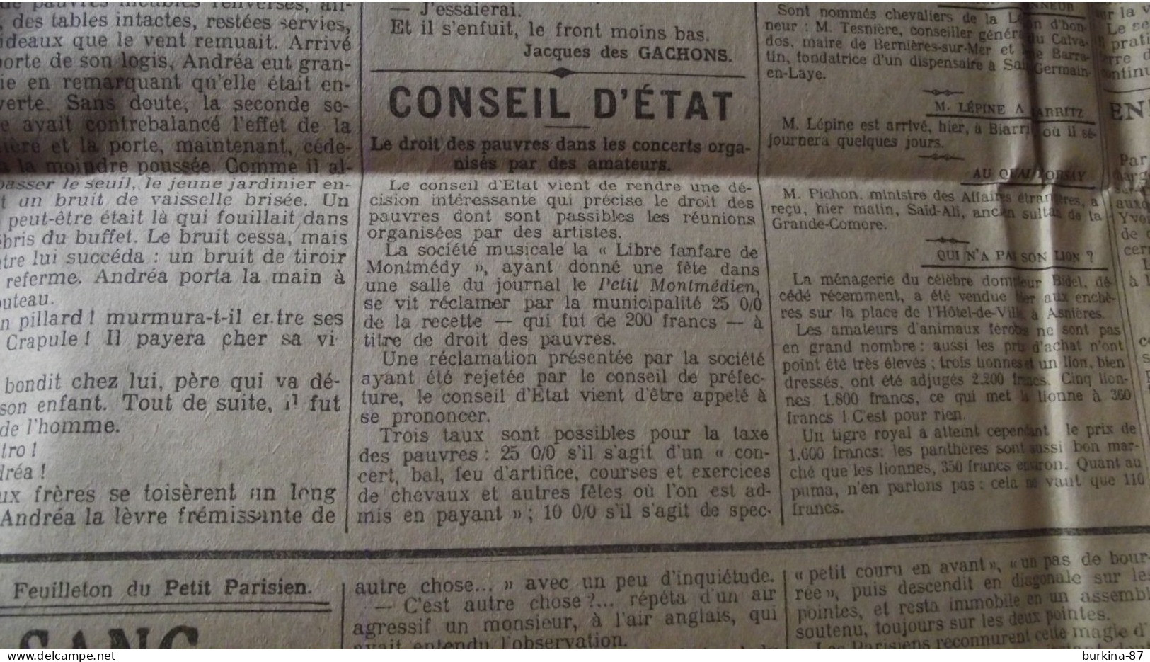 Le PETIT PARISIEN, Journal, 24 Février 1910, Paris Quotidien Politique Littéraire - Le Petit Parisien