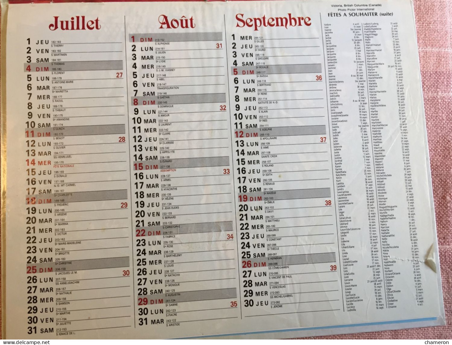 ALMANACH Du FACTEUR - Oberthur 1993, (département Du Cher - Big : 1991-00