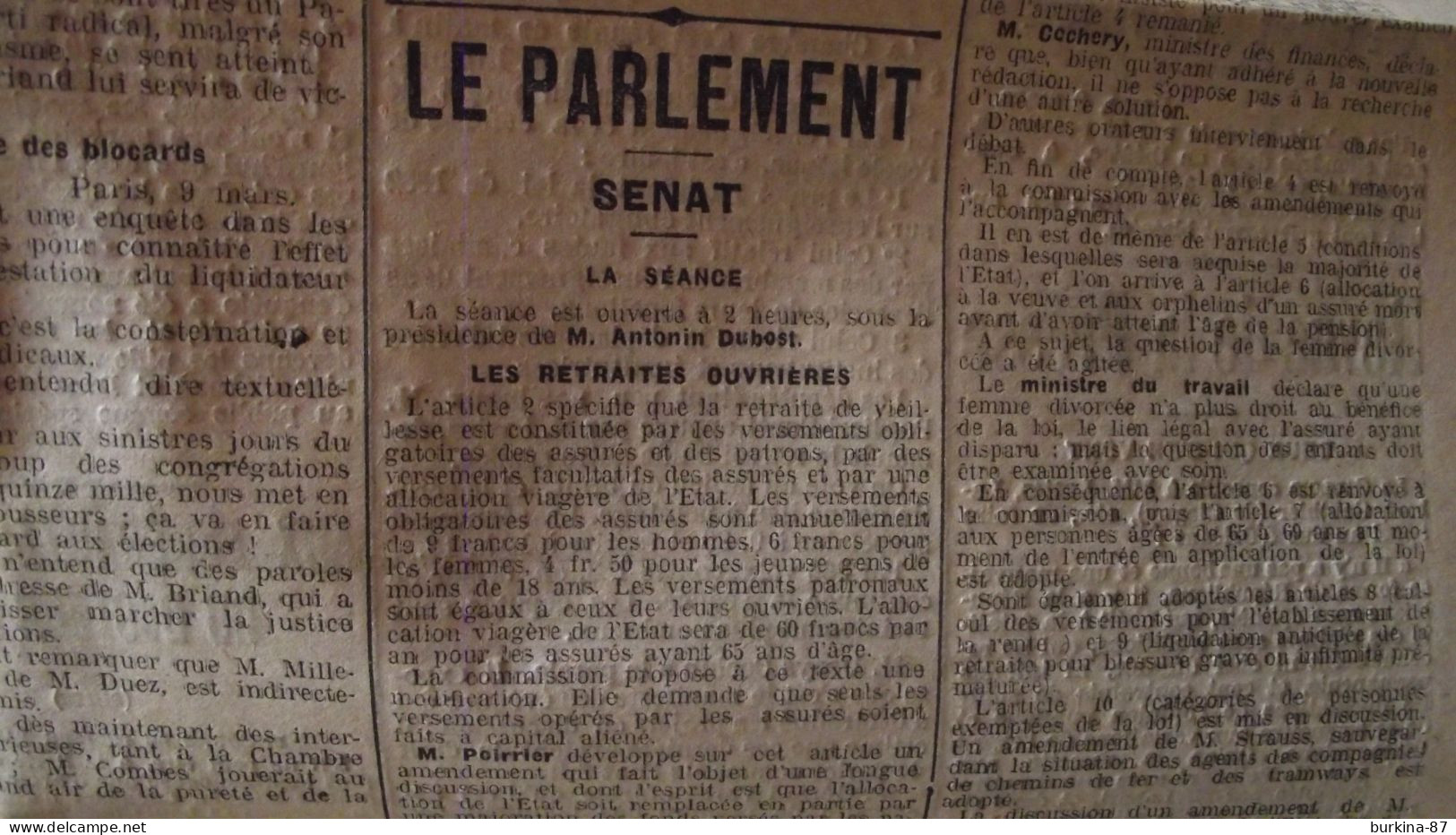 LA GAZETTE Du CENTRE, Journal, 11 Mars 1910, LIMOGES Quotidien  Défense Sociale Et Liberté Publique - Le Petit Parisien