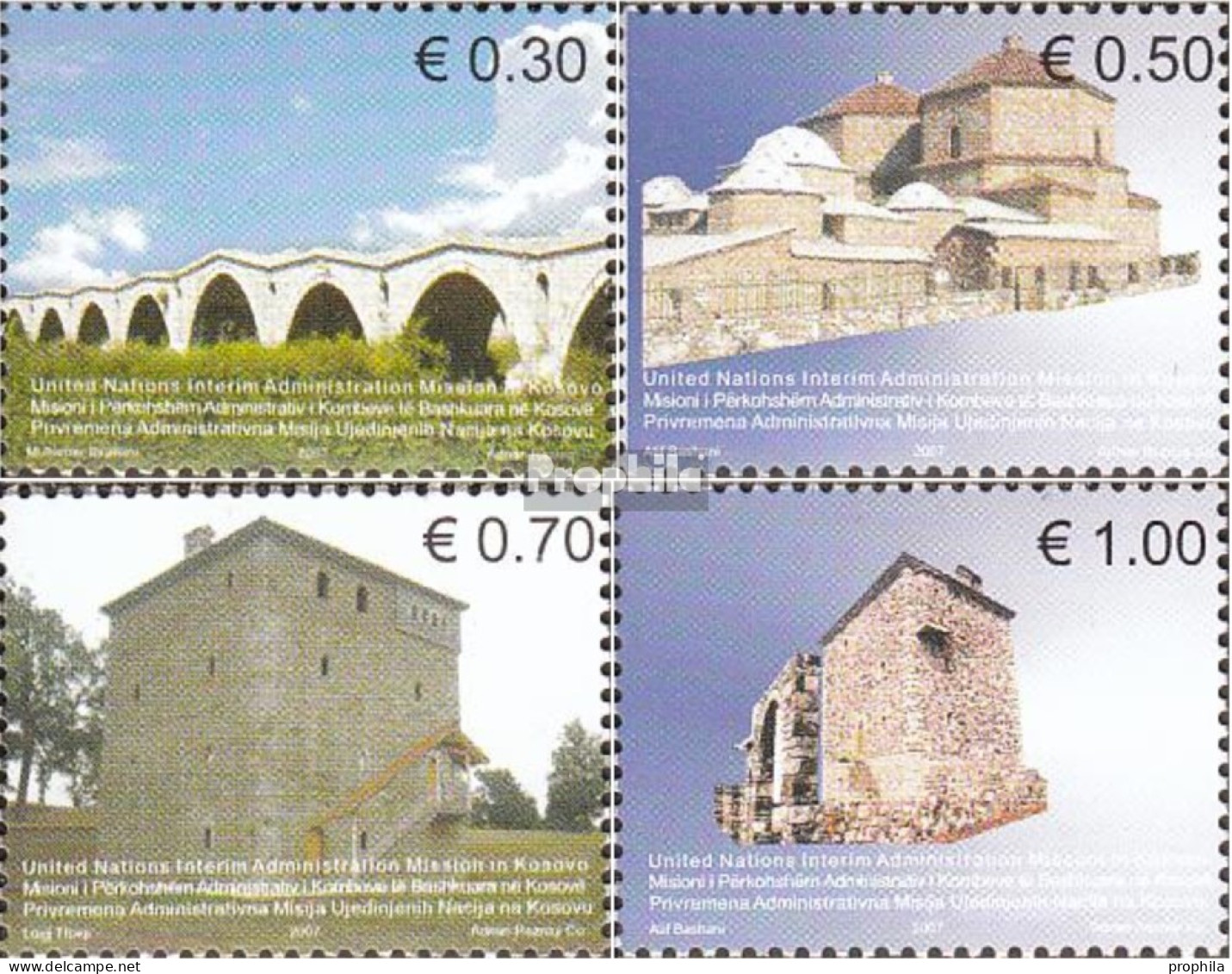 Kosovo 86-89 (kompl.Ausg.) Postfrisch 2007 Architektur - Ungebraucht