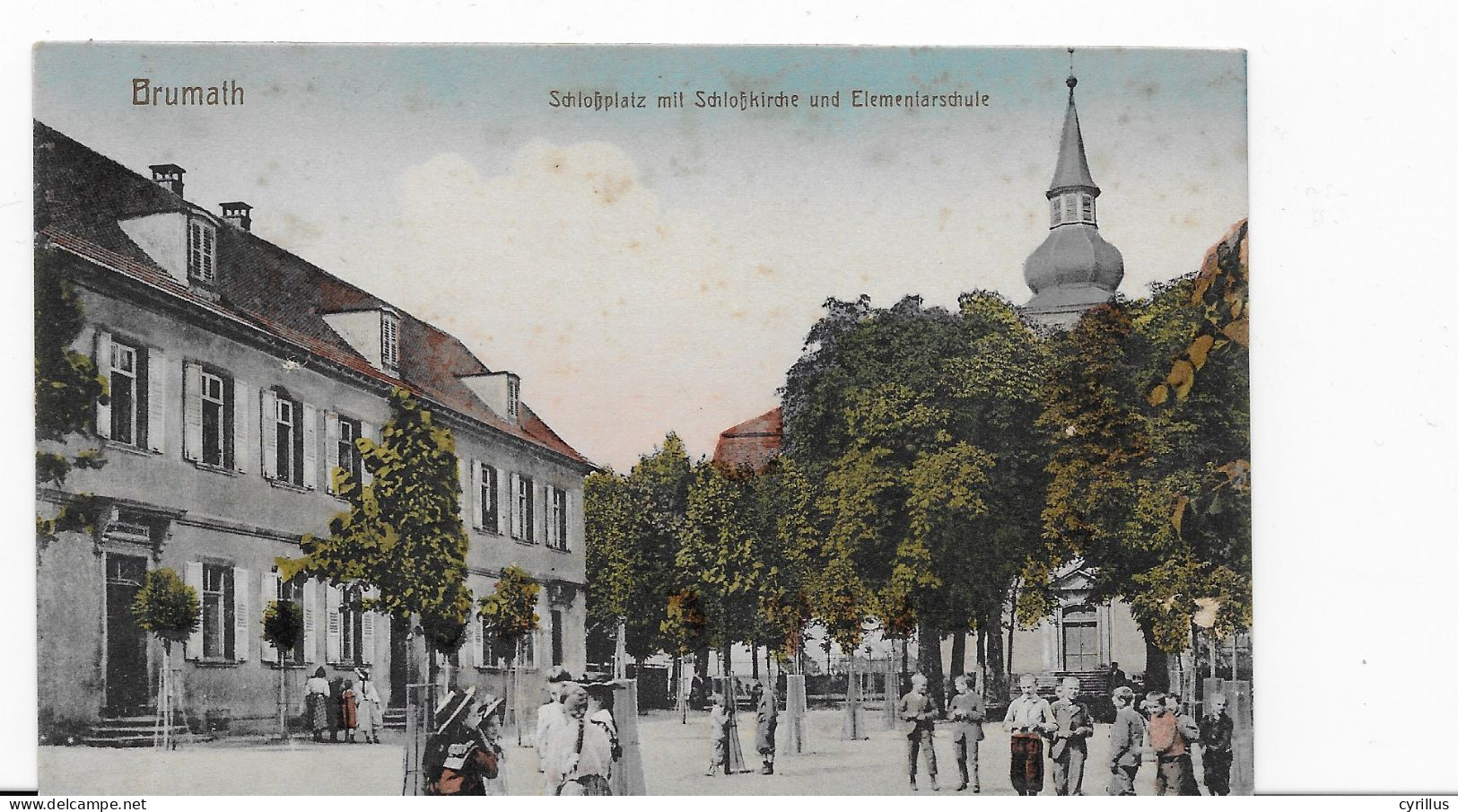 67 - BRUMATH - SCHLOSPLATZ MIT SCHLOSKIRCHE - - Brumath