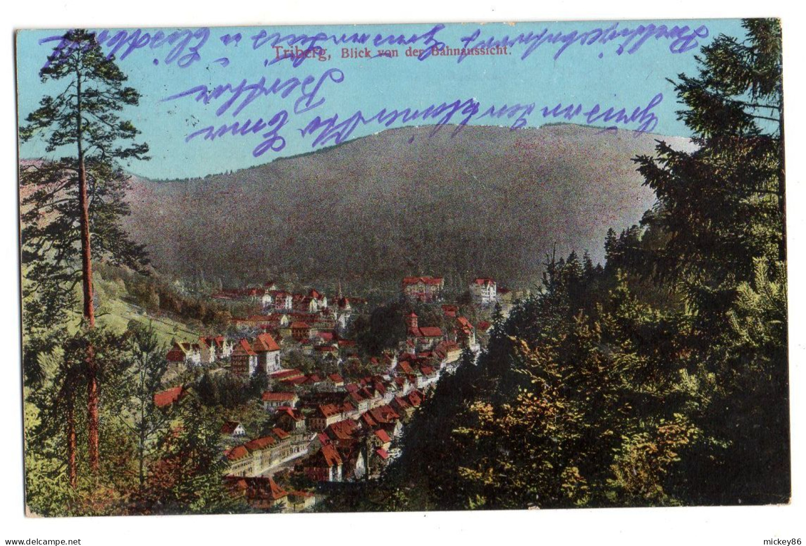 Allemagne--TRIBERG--1915--Vue Générale...............carte Colorisée.............cachet - Triberg