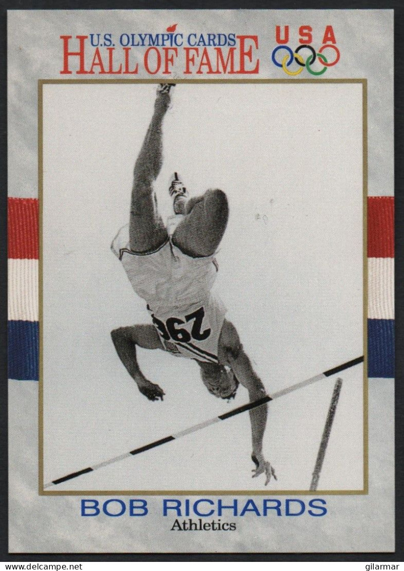 UNITED STATES - U.S. OLYMPIC CARDS HALL OF FAME - ATHLETICS - BOB RICHARDS - POLE VAULT - # 14 - Trading Cards