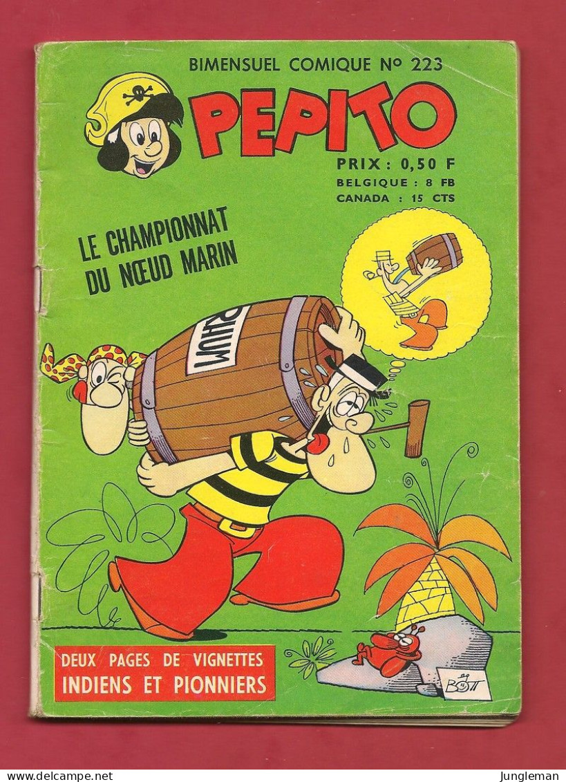 Pépito N°223 - SAGE - Société Anonyme Générale D'Editions - Bingo-Bongo - Cavalier Inconnu + Vignettes - Janvier 64 - BE - Sagédition