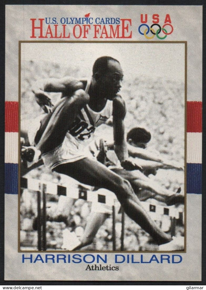 UNITED STATES - U.S. OLYMPIC CARDS HALL OF FAME - ATHLETICS - HARRISON DILLARD - SPEED RACES & 110 Mt HURDLES - # 15 - Trading Cards