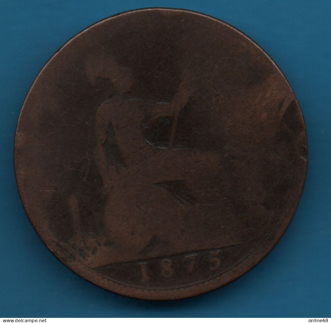 UK 1 PENNY 1875 KM# 755 VICTORIA - D. 1 Penny