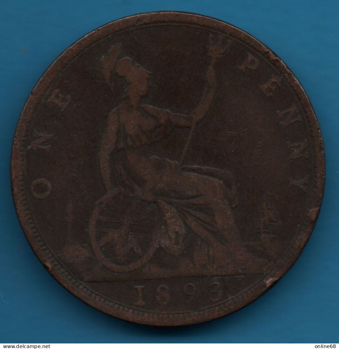 UK 1 PENNY 1893 KM# 755 VICTORIA - D. 1 Penny