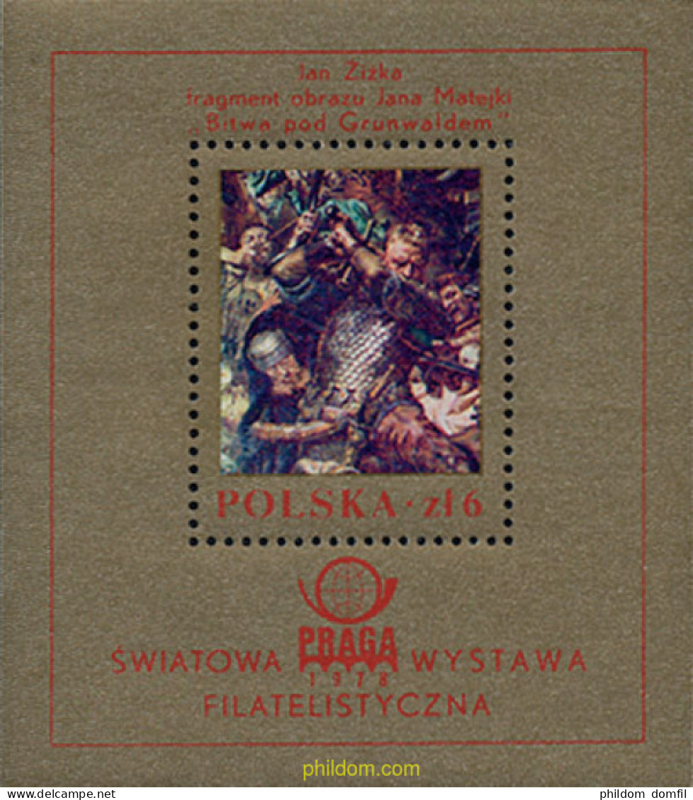 57125 MNH POLONIA 1978 PRAGA 1978. EXPOSICION FILATELICA INTERNACIONAL - Other & Unclassified