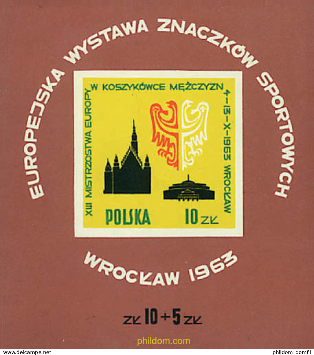 52913 MNH POLONIA 1963 13 CAMPEONATO DE EUROPA DE BALONCESTO MASCULINO EN WROCLAW - Otros & Sin Clasificación