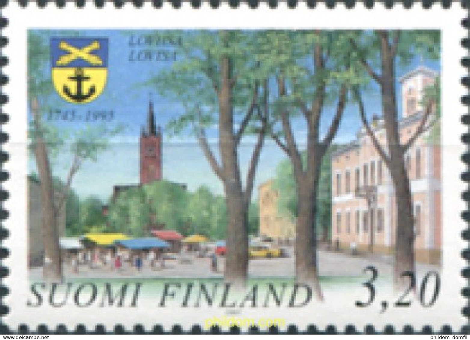 41000 MNH FINLANDIA 1995 250 ANIVERSARIO DE LA CIUDAD DE LOVIISA - Otros & Sin Clasificación