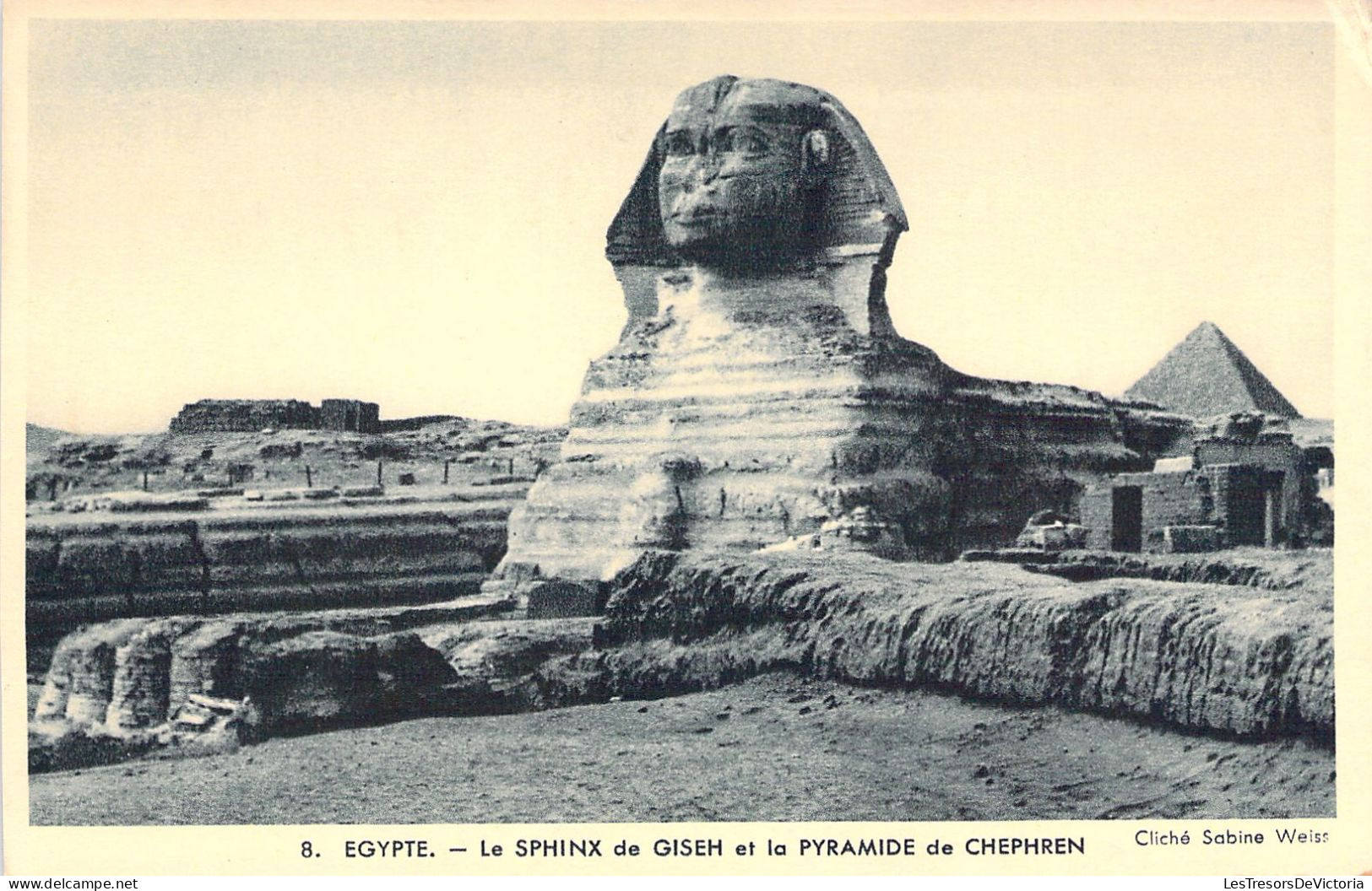 EGYPTE - Le Sphynx De Giséh Et La Pyramide De Chephren - Carte Postale Ancienne - Guiza