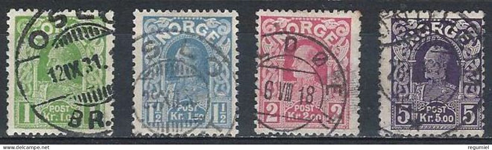 Noruega U  84/87 (o) Usado. 1911 - Sonstige & Ohne Zuordnung