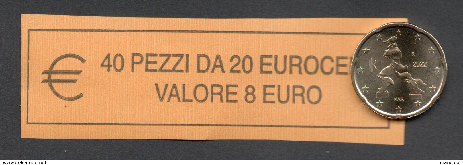 20 CENT ITALIA  2022 - ROLL  ORIGINALE ZECCA - DATA VISIBILE - FDC - Rollen