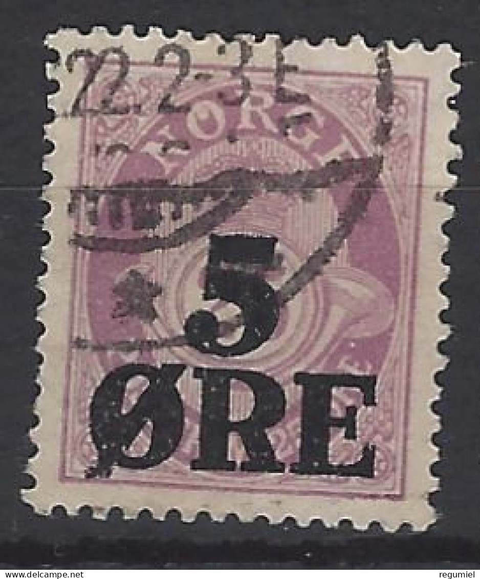 Noruega U  91 (o) Usado. 1922.  Punto En La O De Norge - Otros & Sin Clasificación