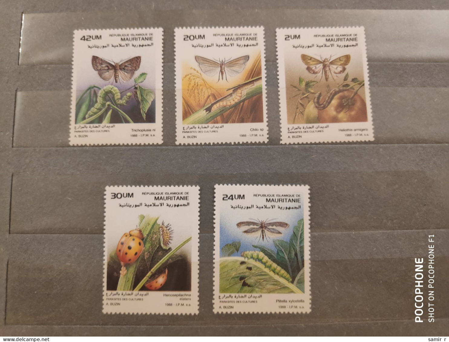 1988 Mauritania	Butterflies (F3) - Mauritanie (1960-...)