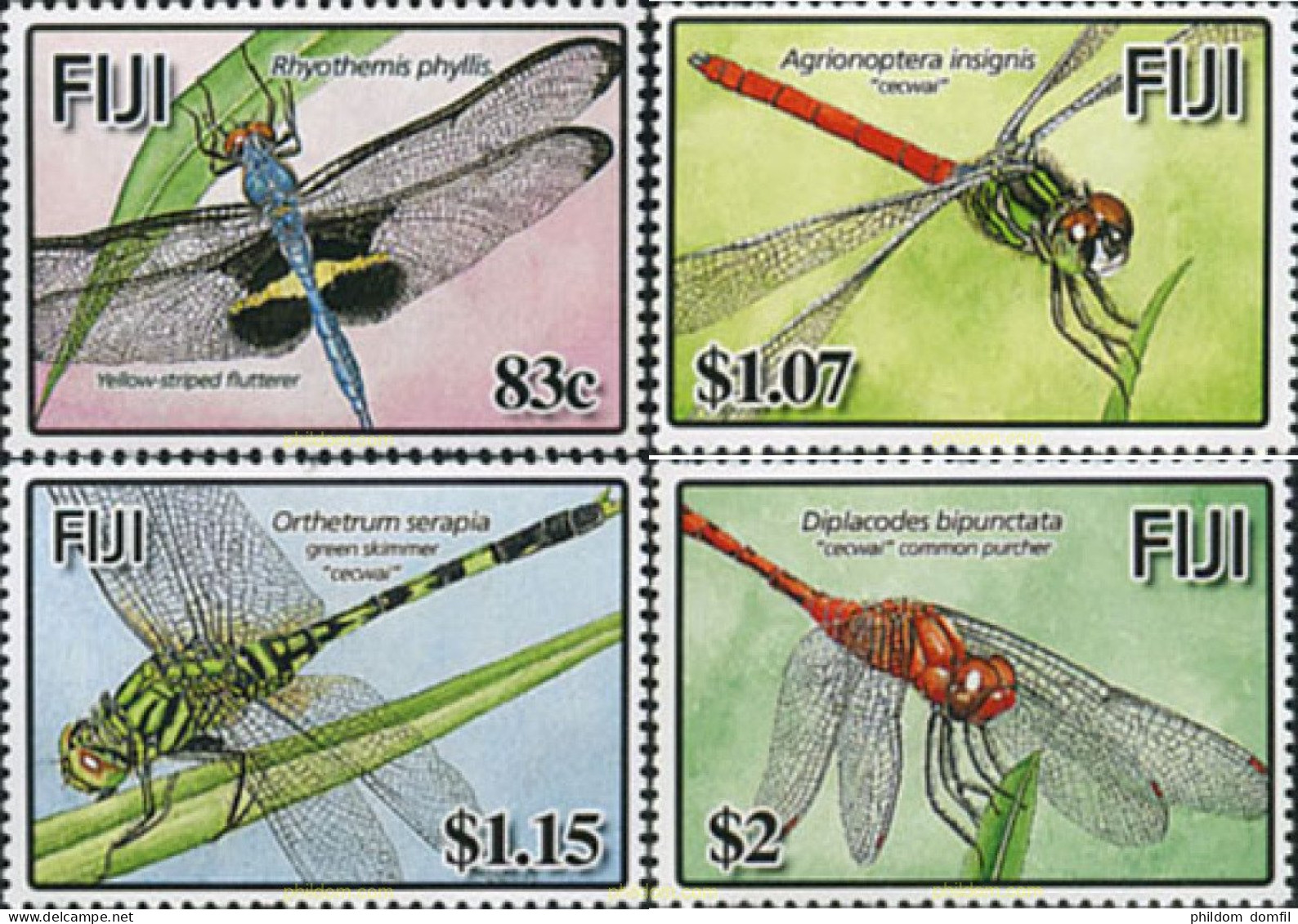 185525 MNH FIJI 2005 LIBELULAS - Araignées