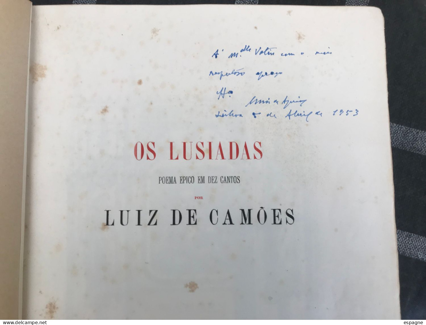 Les Lusiades Os Lusíadas Luís De Camões Bilingue 1878 Couverture En Cuir Gravé - Livres Anciens