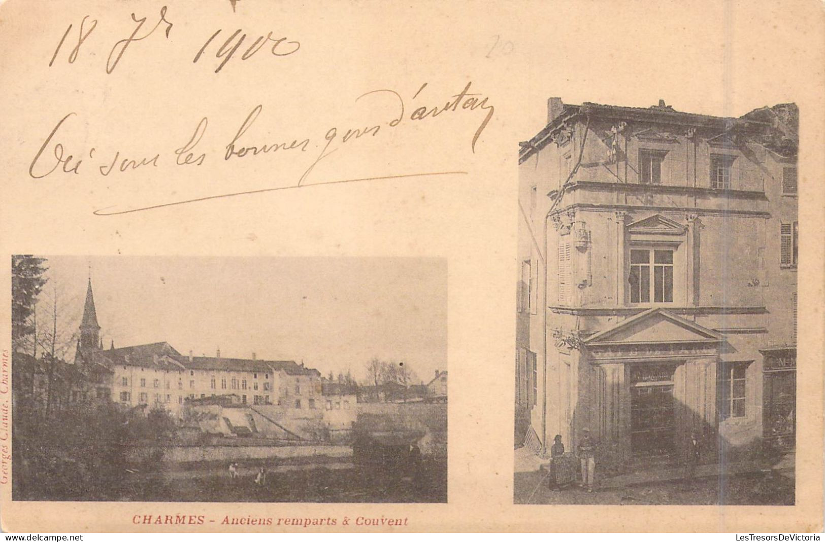 FRANCE - 88 - Charmes - Ancien Remparts & Couvent - Carte Postale Ancienne - Charmes