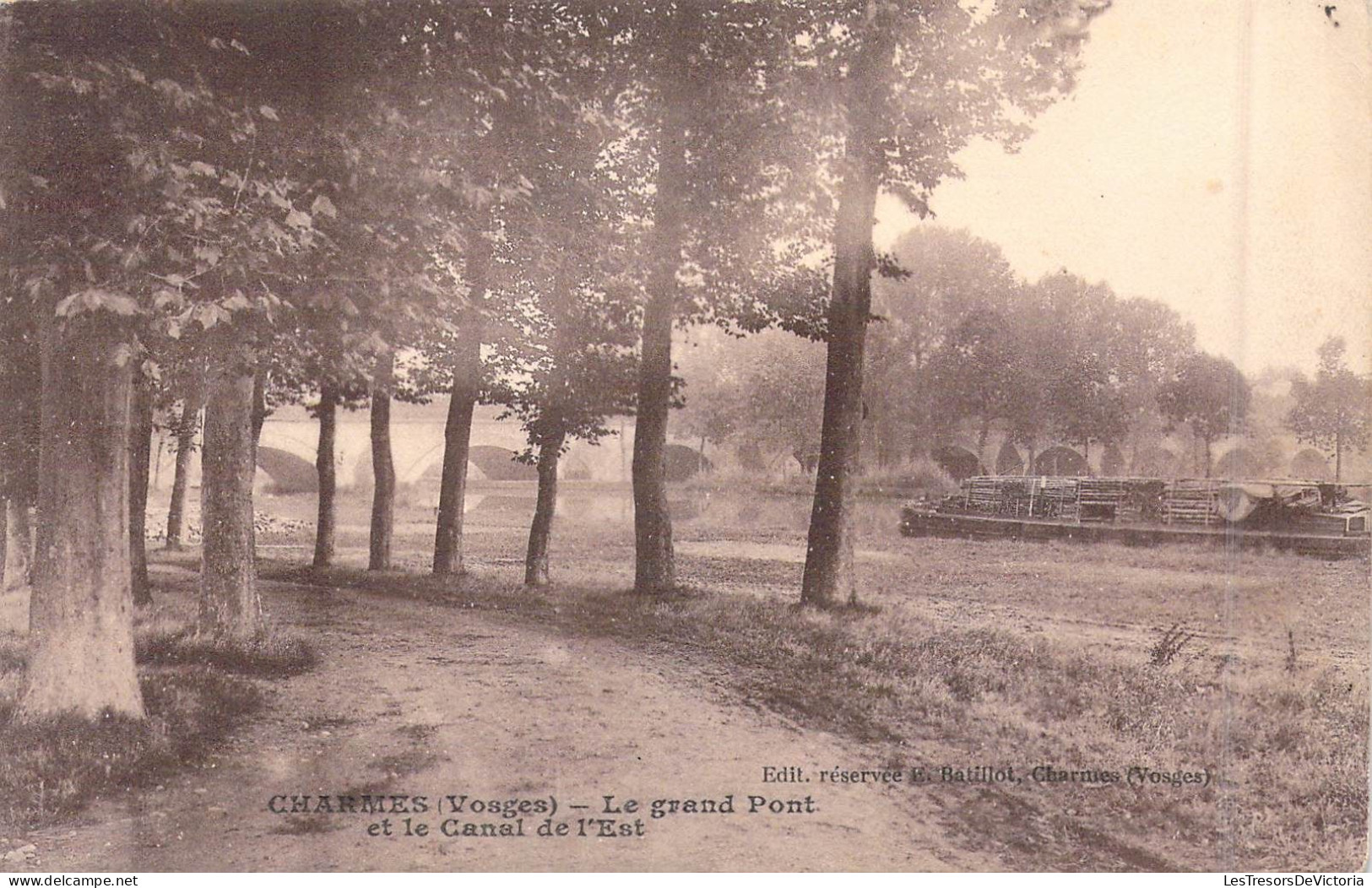 FRANCE - 88 - Charmes - Le Grand Pont Et Le Canal De L'Est - Carte Postale Ancienne - Charmes