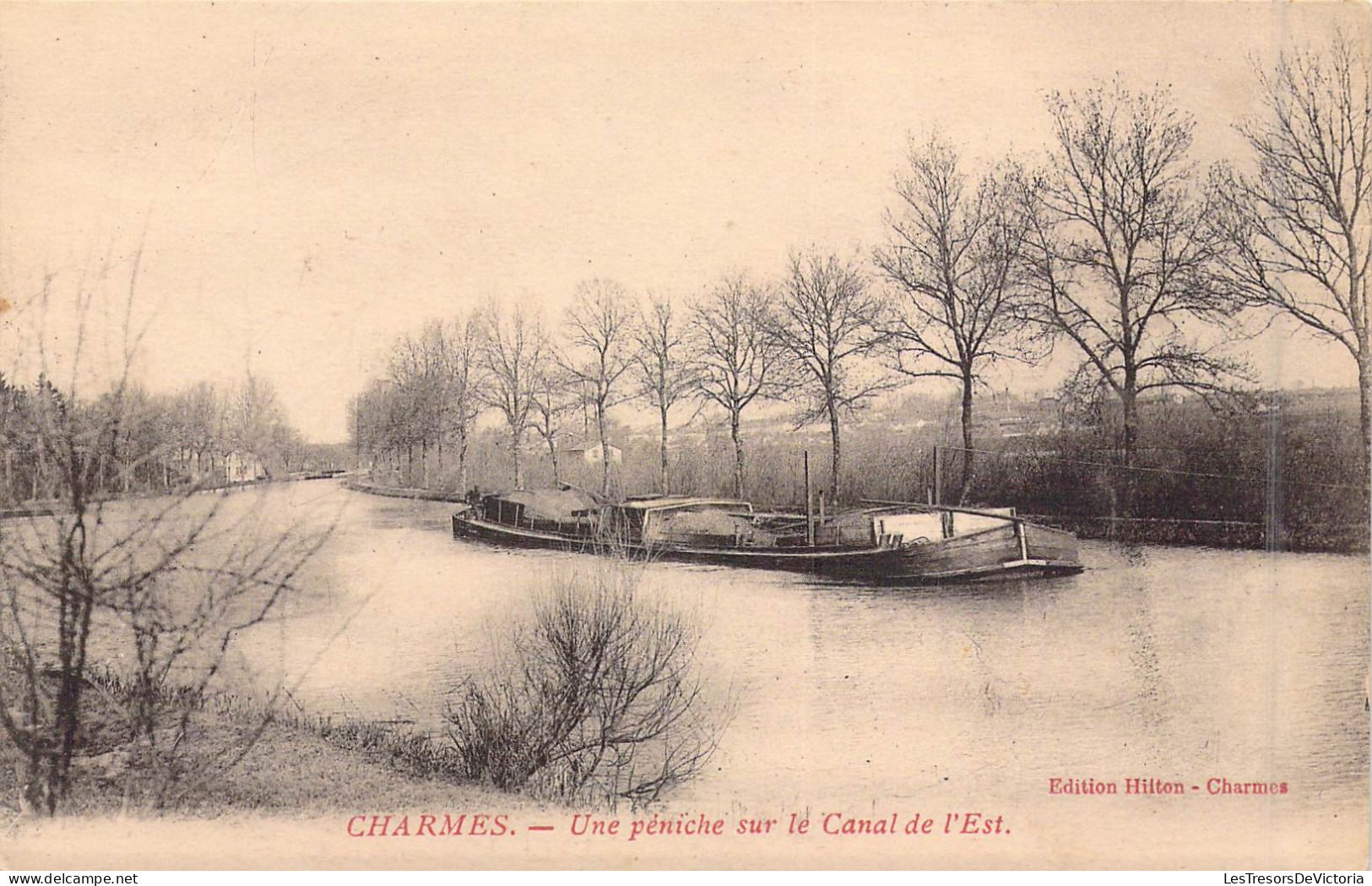 FRANCE - 88 - Charmes - Une Péniche Sur Le Canal De L'Est - Carte Postale Ancienne - Charmes