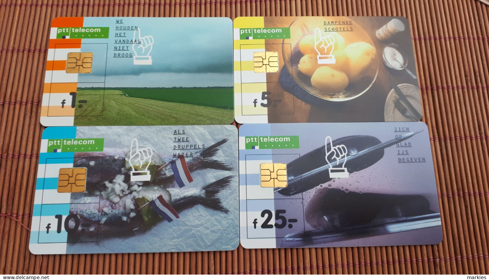 Set 4 Cards Netherlands Mint New  Rare - Privé