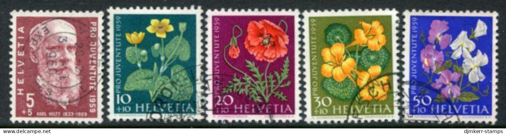 SWITZERLAND 1959 Pro Juventute Set Used.  Michel 687-91 - Used Stamps