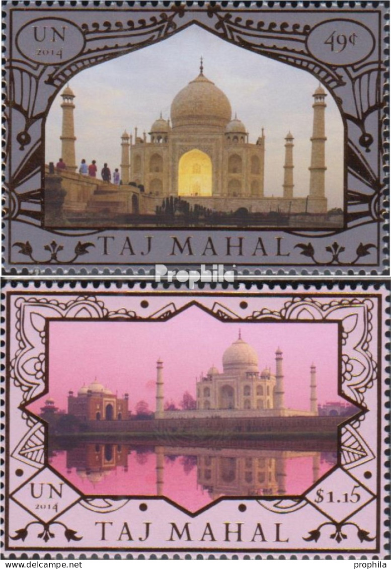 UNO - New York 1418-1419 (kompl.Ausg.) Postfrisch 2014 UNESCO Welterbe Taj Mahal - Unused Stamps