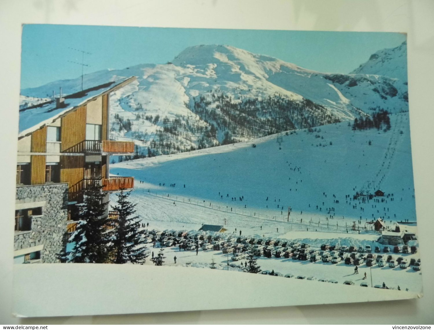 Cartolina Viaggiata "SESTRIERE Piste Di Sci" 1974 - Stadien & Sportanlagen
