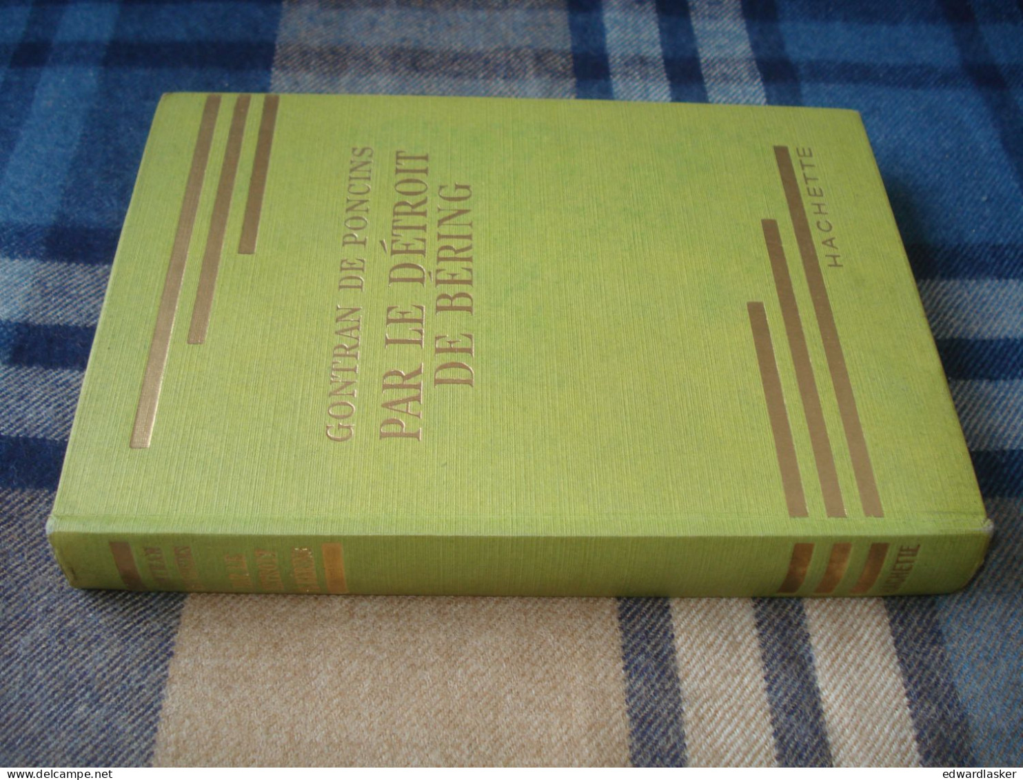 BIBLIOTHEQUE VERTE : Par le Détroit de Béring /Gontran de Poncins - jaquette 1954 - Paul Durand